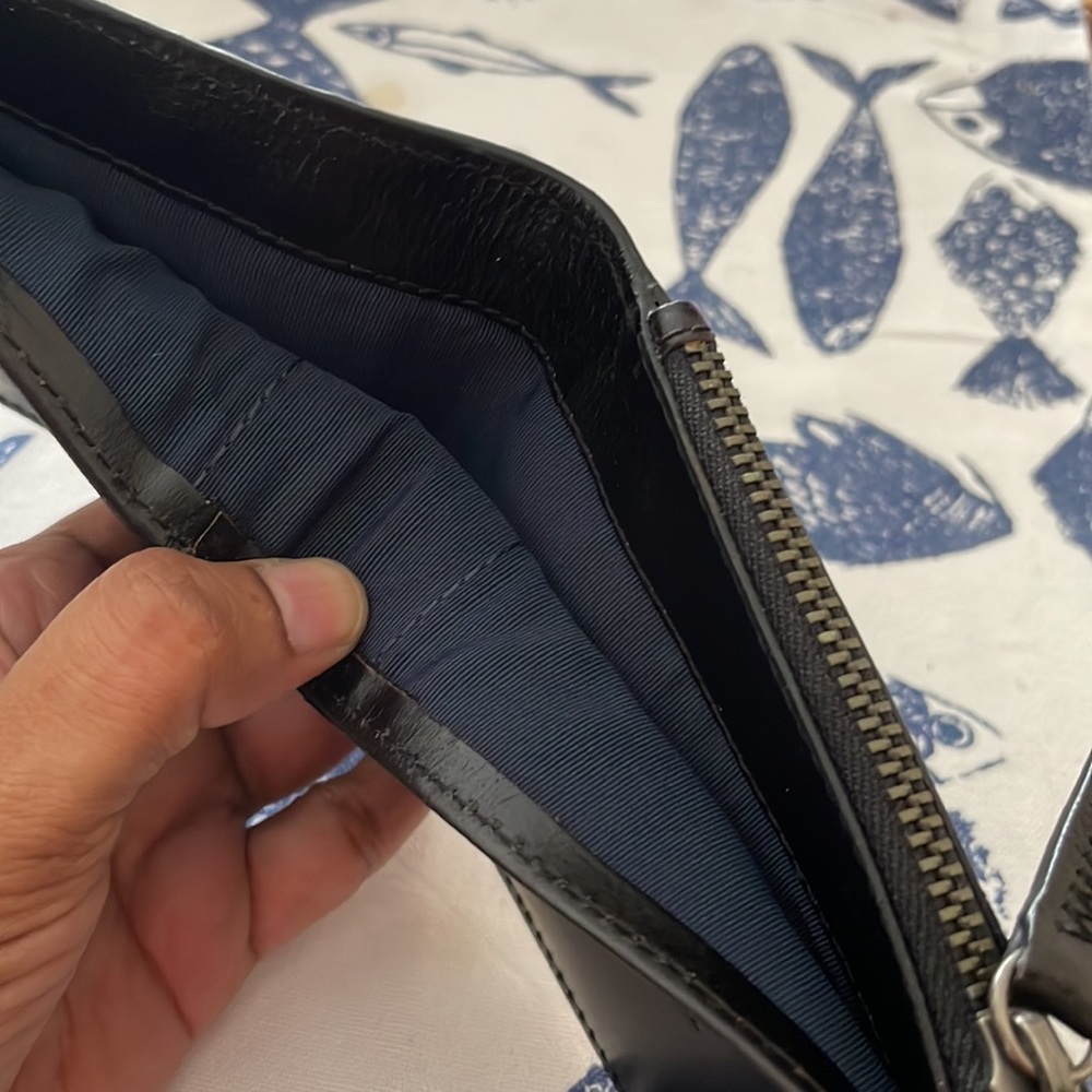 Superdry bifold wallet, premium black leather - Picture 7 of 10